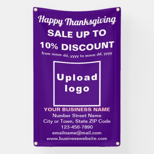 Business Thanksgiving Sale on Purple Banner
