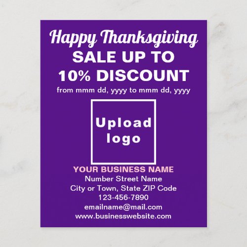 Business Thanksgiving Sale on Purple Flyer