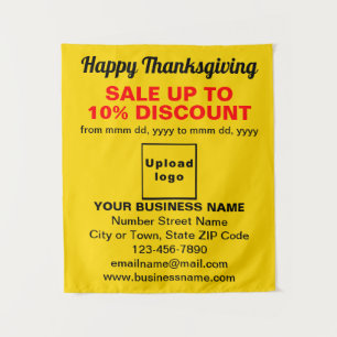 Business Thanksgiving Sale on Yellow Tapestry