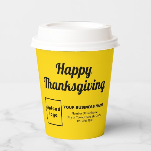 Business Thanksgiving Yellow Paper Cup