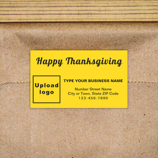 Reusable Container Yellow Rectangle Sticker Business Thanksgiving Yellow Rectangle Sticker | Zazzle