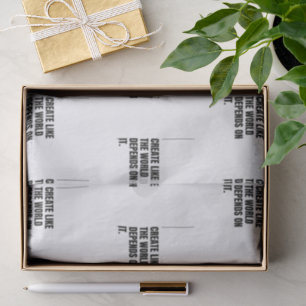 Business To Business Black Typography Modern Box Tissue Paper