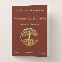 Business tree of life pocket folder prof customize