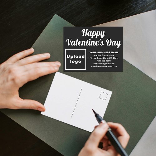 Business Valentine Black Holiday Postcard