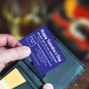 Business Valentine Blue Discount Card
