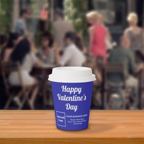 Business Valentine Blue Paper Cup