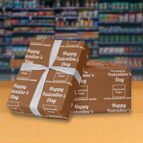 Business Valentine Brown Wrapping Paper