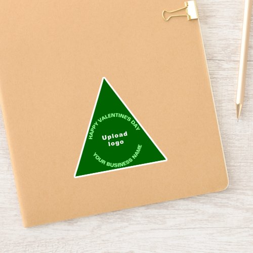 Business Valentine Green Triangle Vinyl Sticker