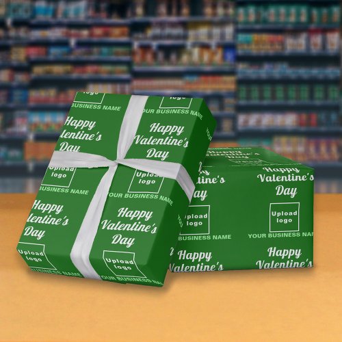 Business Valentine Green Wrapping Paper