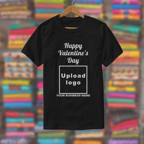 Business Valentine Greeting on Black T_Shirt