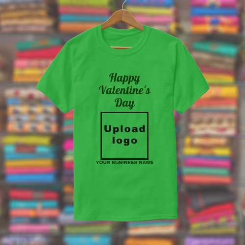Business Valentine Greeting on Green T_Shirt