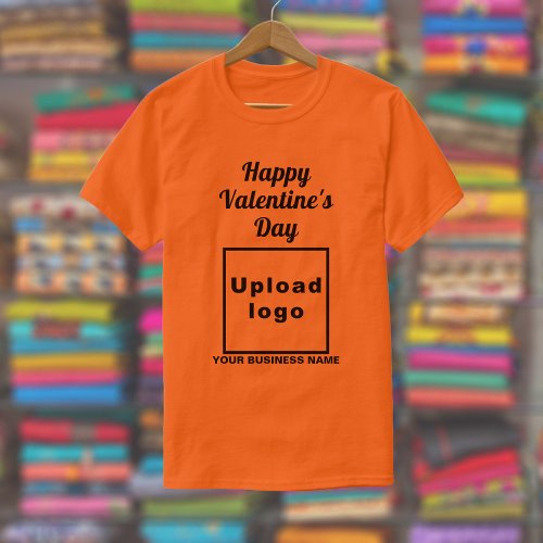Business Valentine Greeting on Orange Color T_Shirt