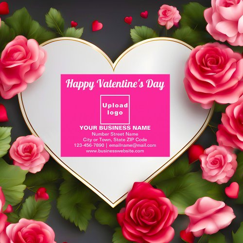 Business Valentine Greeting on Pink Postcard