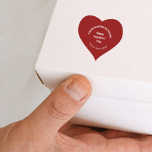 Business Valentine Greeting on Red Heart Sticker