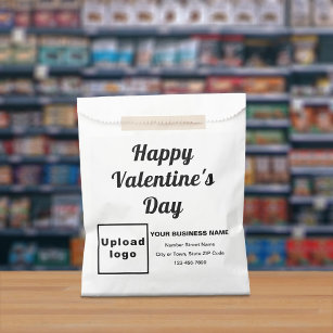 Business Valentine Greeting on White Paper Bag