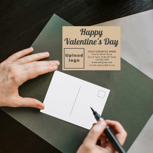 Business Valentine Light Brown Holiday Postcard
