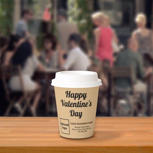 Business Valentine Light Brown Paper Cup