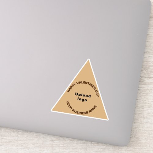 Business Valentine Light Brown Triangle Vinyl Sticker