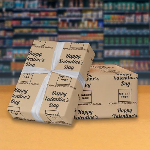 Business Valentine Light Brown Wrapping Paper