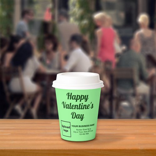 Business Valentine Light Green Paper Cup