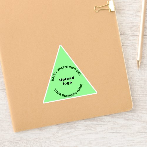 Business Valentine Light Green Triangle Vinyl Sticker