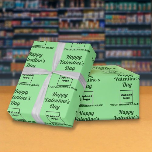 Business Valentine Light Green Wrapping Paper