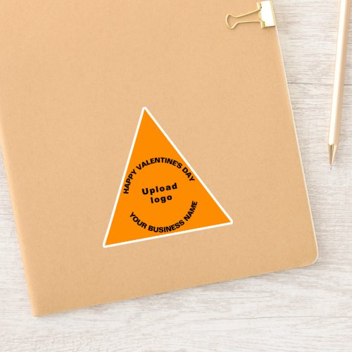 Business Valentine Orange Color Triangle Vinyl Sticker