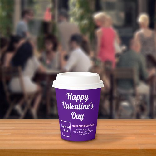 Business Valentine Purple Paper Cup