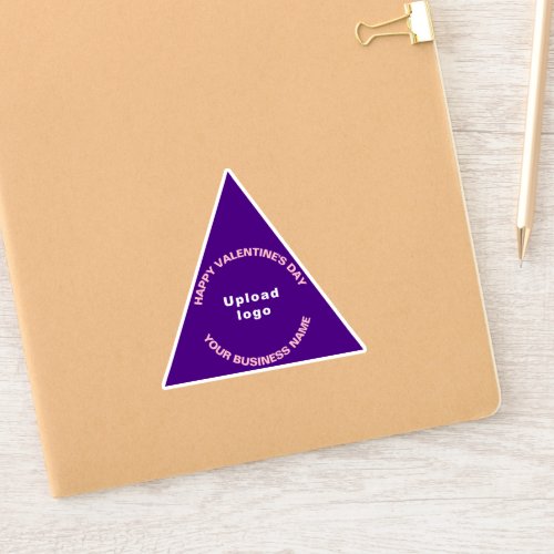 Business Valentine Purple Triangle Vinyl Sticker