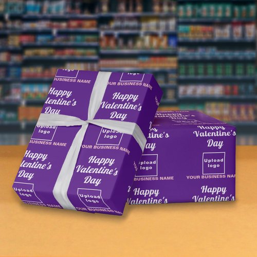 Business Valentine Purple Wrapping Paper