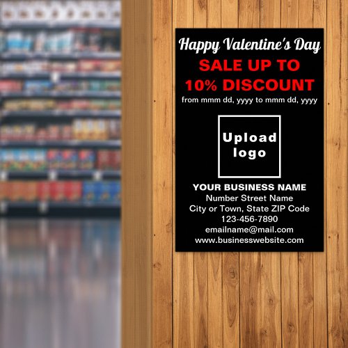 Business Valentine Sale on Black Poster