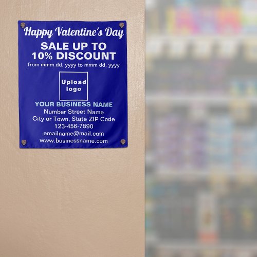Business Valentine Sale on Blue Tapestry