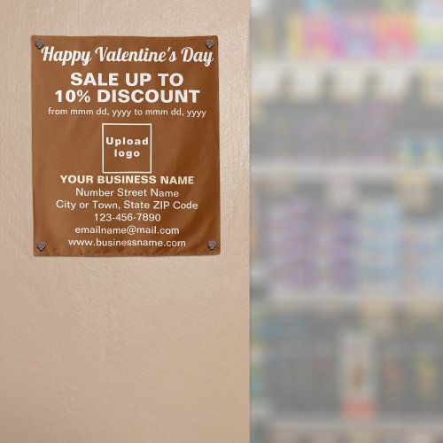 Business Valentine Sale on Brown Tapestry