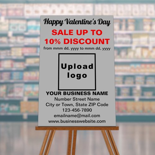 Business Valentine Sale on Gray Foam Board