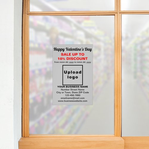 Business Valentine Sale on Gray Photo Paper