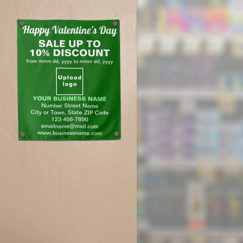 Business Valentine Sale on Green Tapestry