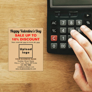 Business Valentine Sale on Light Brown Flyer