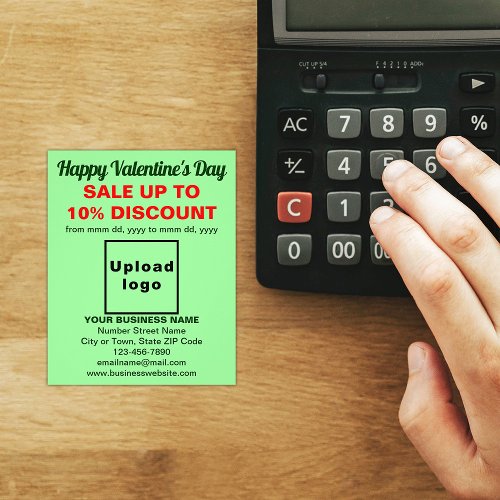 Business Valentine Sale on Light Green Flyer