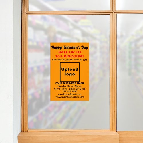 Business Valentine Sale on Orange Photo Paper