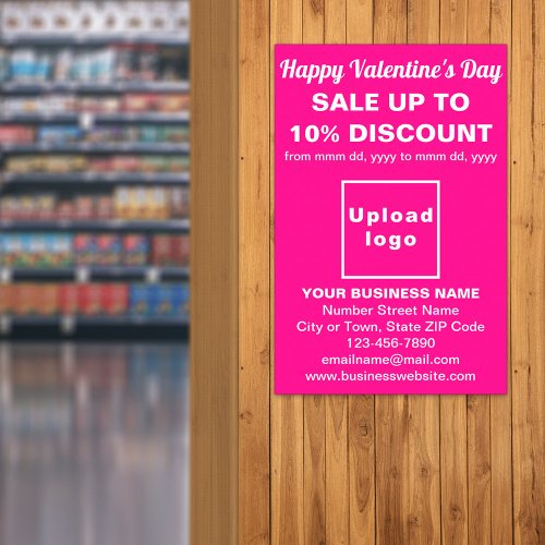 Business Valentine Sale on Pink Poster