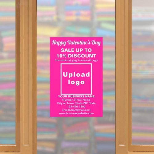 Business Valentine Sale on Pink Wall Decal