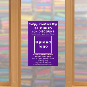 Business Valentine Sale on Purple Wall Decal