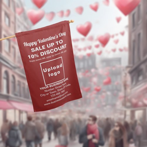Business Valentine Sale on Red Flag