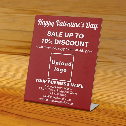 Business Valentine Sale on Red Pedestal Sign