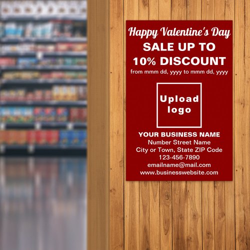 Business Valentine Sale on Red Poster