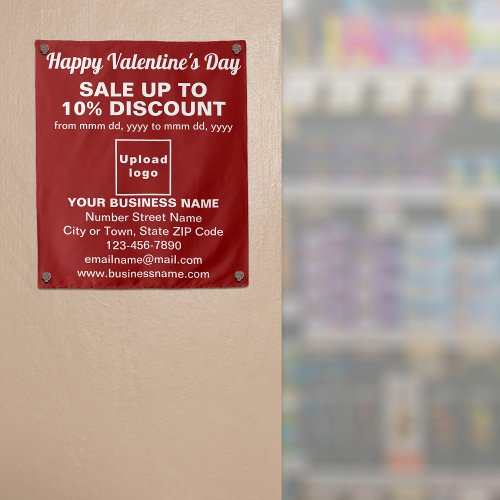 Business Valentine Sale on Red Tapestry