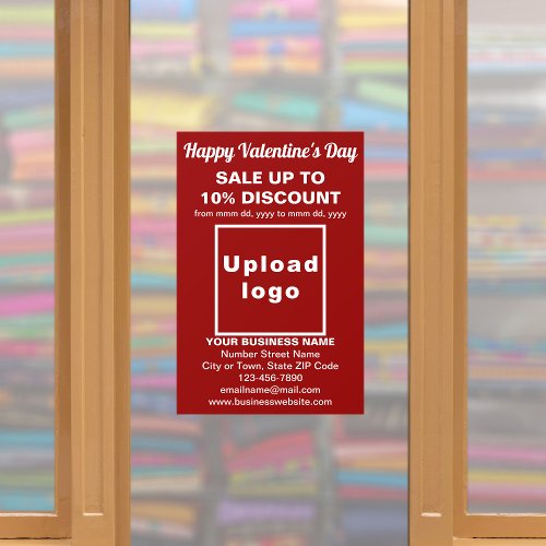 Business Valentine Sale on Red Wall Decal