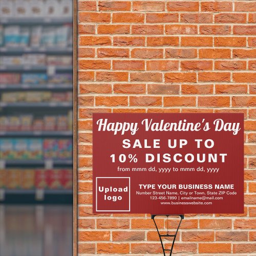 Business Valentine Sale on Red Yard Sign
