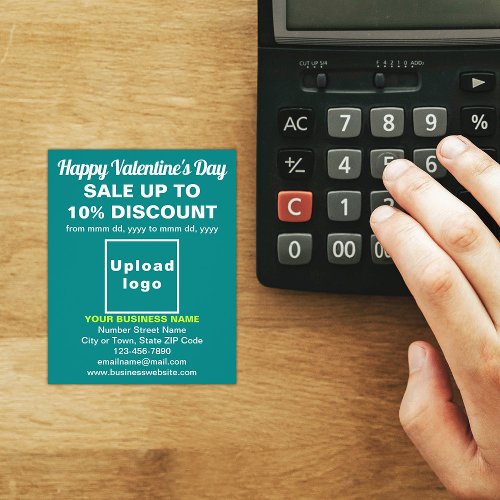 Business Valentine Sale on Teal Green Flyer