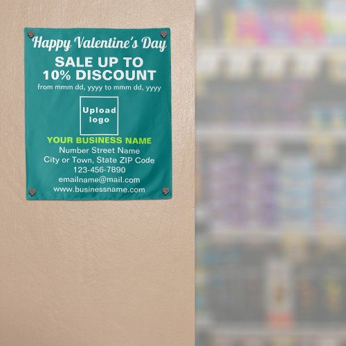 Business Valentine Sale on Teal Green Tapestry